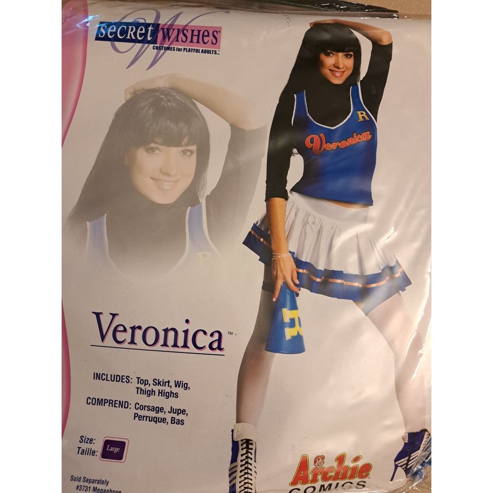 Secret Wishes Archie Comics Veronica Lodge Cheerleader Costume Set Large 880203